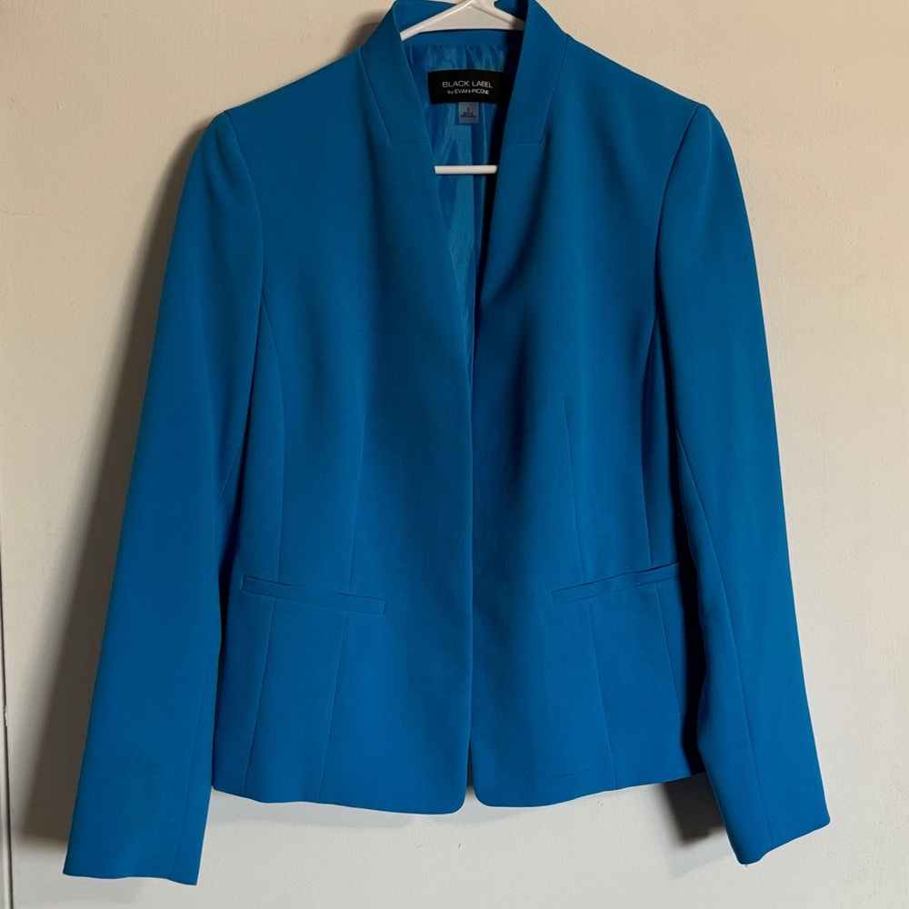 Black Label BY EVAN PICONE Vibrant Blue Women's Blazer SZ S